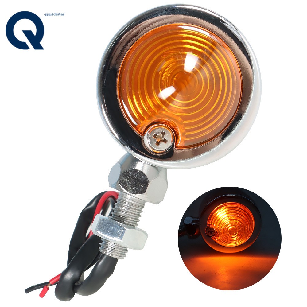 LABLT Chrome Passing Driving Spot Fog Lamp Turn Signal Light For Motorcycle