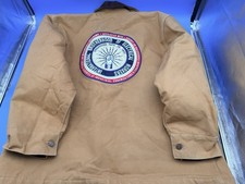 Vintage IBEW Local 584 Union Line Canvas Work Jacket XL USA Made Tulsa