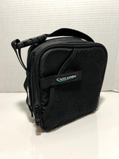 Vintage Case Logic CD Walkman Discman Carrying Case Soft Black Pocket w/ Strap