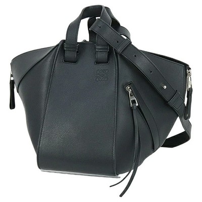 Auth LOEWE Hammock Small Black SHW Handbag Shoulder bag Leather Women 2WAY