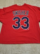 Majestic Nick Swisher Cleveland Indians Shirt baseball MLB Mens Size XL Tee