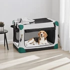 Portable Collapsible Dog Crate Travel Dog Crate 26x18x18 with Soft Warm Blanket
