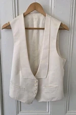Beautiful Tom Ford ivory silk/cotton blend - White Tie Vest/Waistcoat - 48/38R