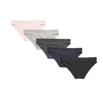 Calvin Klein 5pk Monochrome Cheeky Bikinis Panties Underwear Xlarge Multicolor