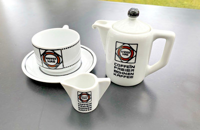 Kaffe-Hag - Kaffeeset - königl. pr. Tettau - 4-teilig - um 1960