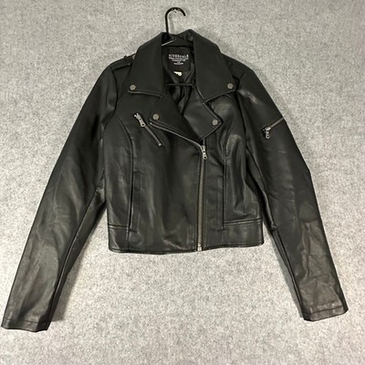 Riverdale South Side Serpents Moto Jacket Womens Size Medium Black Faux Leather
