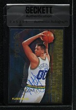 BAS 1995-96 Fleer Greg Ostertag #302 Seal of Authenticity Auto 3c7