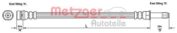 Fits METZGER 4110231 BRAKE HOSE.   ⭐UK Stock⭐