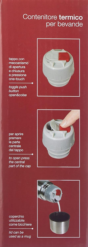Thermos, Contenitore Termico, Bevande Calde E Fredde, Acciaio Inox 18/10, Cl 35 - Foto 5 di 12