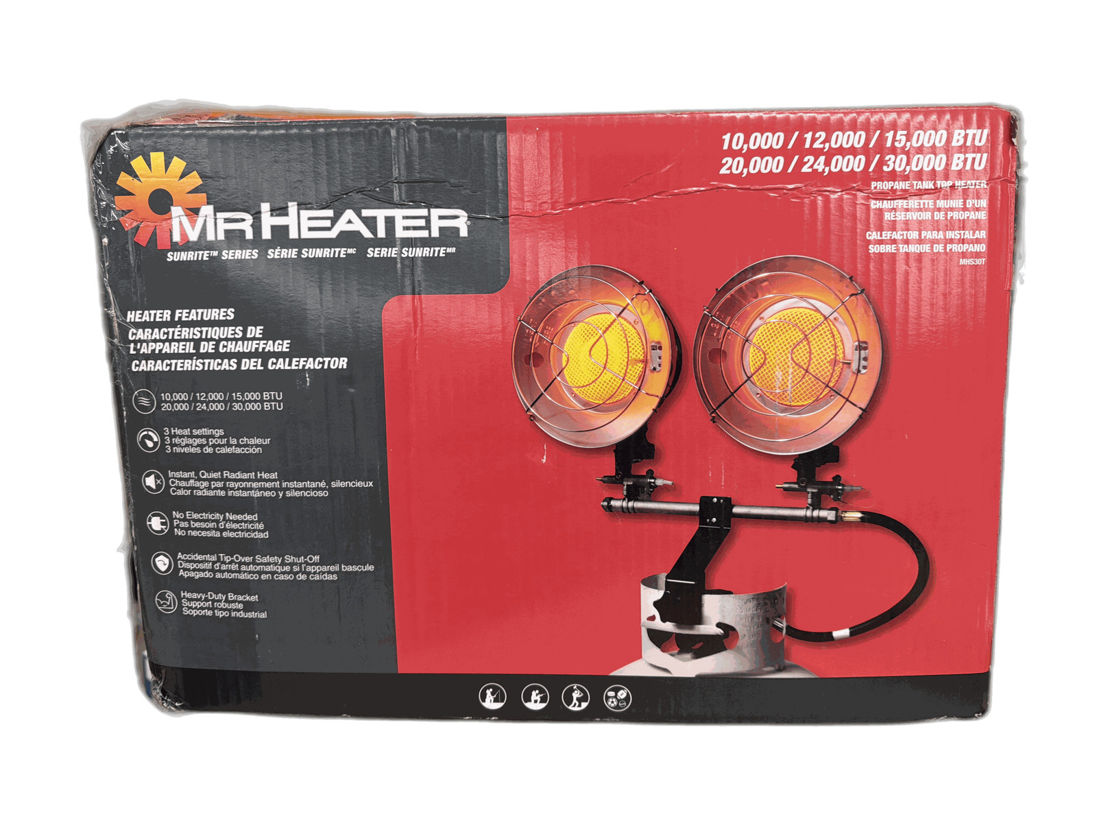 Mr Heater Double Tank Top 30000 BTU Radiant Propane Outdoor Heater
