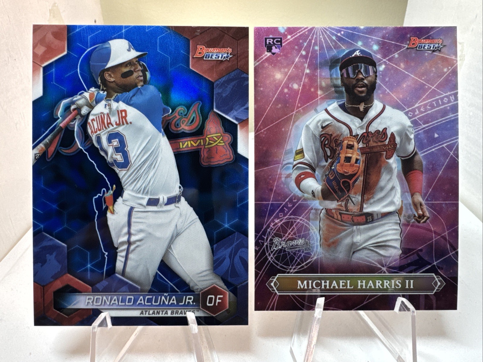 2023 Bowmans Best RONALD ACUNA JR.  #/150 Blue Color Match. HARRIS II RC. BRAVES