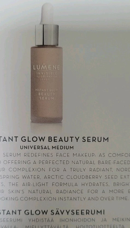 Suero de belleza Lumene Invisible Instant Glow UNIVERSAL MEDIUM 1 OZ y más nuevo en caja Foto 3 de 4