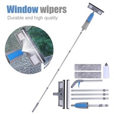 Window Cleaner Tool Extension Pole Washer Cleaning Kit With Spray & Squeegee HOT