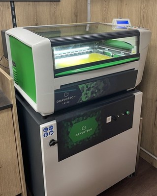  Gravotech LS100 IQ 40W + M20 Jewel + Absaugung + Gravostyle 9 Graphic (aus 23)