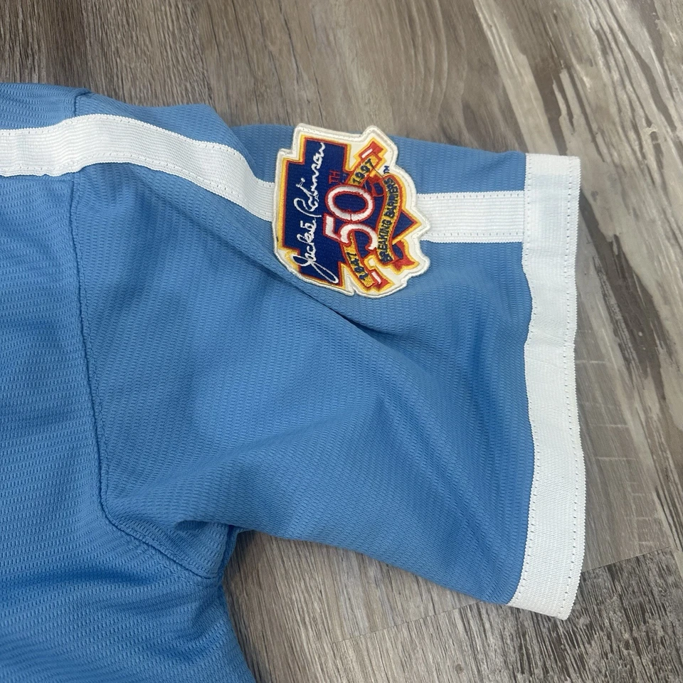 Brooklyn Dodgers Jackie Robinson 42 Majestic Cooperstown XL Jersey 50th 1997 - Image 3 of 4