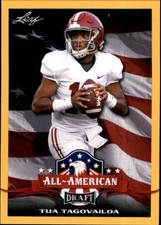 2020 LEAF DRAFT GOLD #62 TUA TAGOVAILOA ALABAMA CRIMSON TIDE FOOTBALL