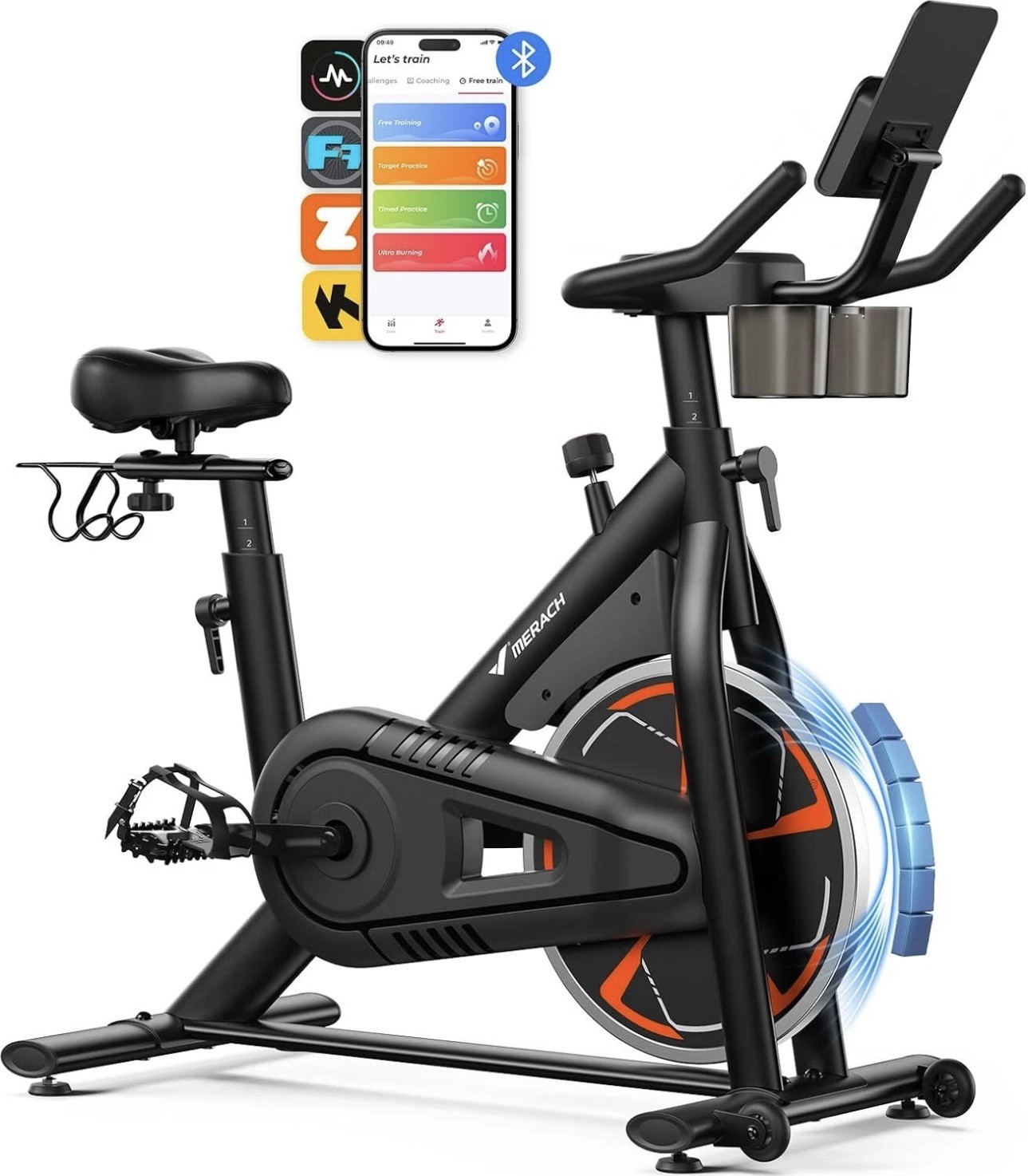 MERACH S36 Magnetic Indoor Exercise Bike Stationary Bike for