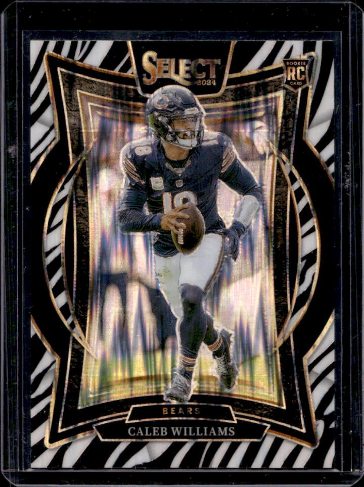 2024 Select Caleb Williams Concourse RC Zebra Prizm Shock #25 Bears