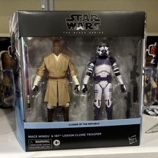 Star Wars Black Series Mace Windu  And 187th Legion Clone Trooper Clone Wars