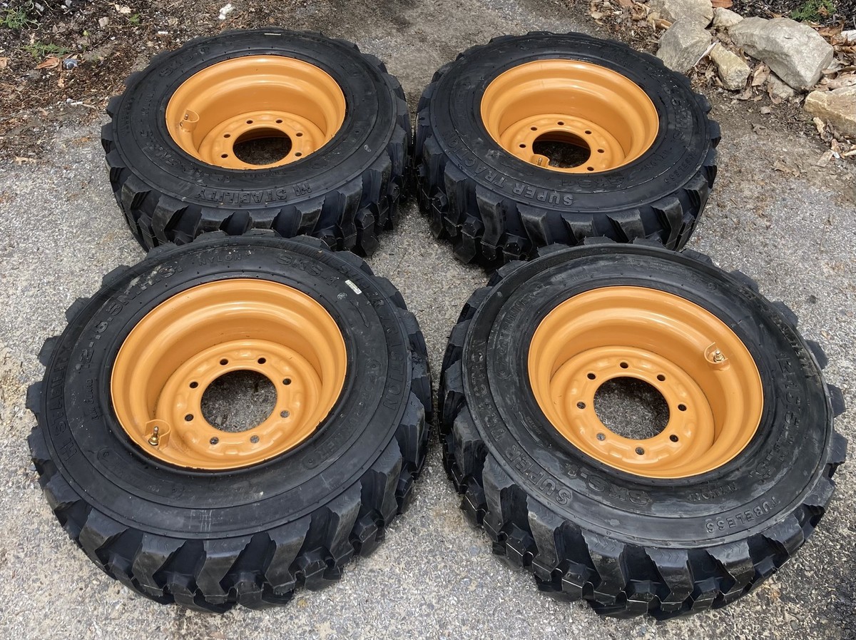 1 or 4-12-16.5 SKS-1 Skid Steer Tires/Rims/Wheels for Case XT