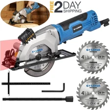 Sierra Crcular Electrica De Mano 4 1/2 Con Laser Para Cortar Madera En Oferta