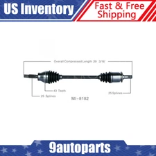 Fits 2003-2006 Mitsubishi Outlander AWD 2004 2005 Rear Left Driver CV Axle Shaft