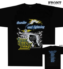 Thin Lizzy Band Thunder And Lightning T Shirt Full Size S-5XL