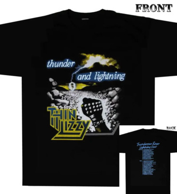 Thin Lizzy Band Thunder And Lightning T Shirt Full Size S-5XL