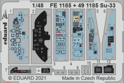 MW22 EDUARD 491185 SU-33 1/48 PE SET for MINIBASE