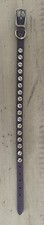 Leather Rhinestone dog collar Lavender