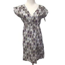 Capelli New York Dress Womens Medium Shift Ikat Print