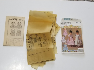 Butterick Pattern 6428 Girls Enchanting Classic Dress Size 5 CUT