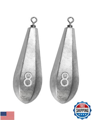 BLUEWING Swivel Bank Sinkers Fishing Weights with Swivel Bottom Bullet  Sinker