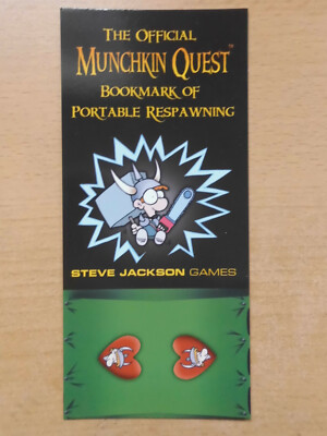 Munchkin Quest Lesezeichen/Bookmark of Portable Respawning Steve Jackson Games
