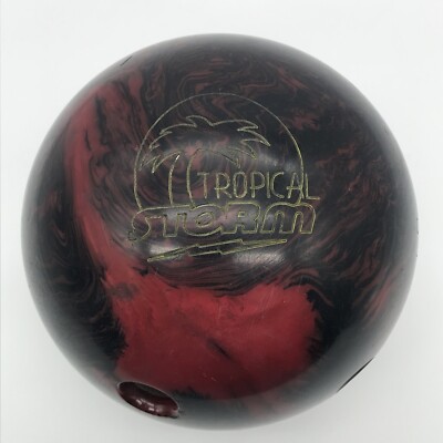 Tropical Storm 15lbs Bowling Ball Drilled Personalized Red Black