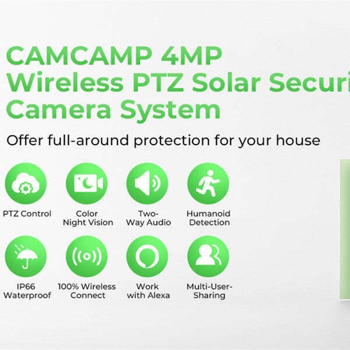 Wireless Solar & Battery Security Camera System with Solar Panel WIFI PIR Detect - Picture 3 of 10