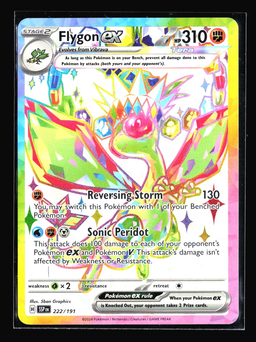 Flygon Ex 2024 Surging Sparks #222/191 SSP Ultra Rare Pokemon Card