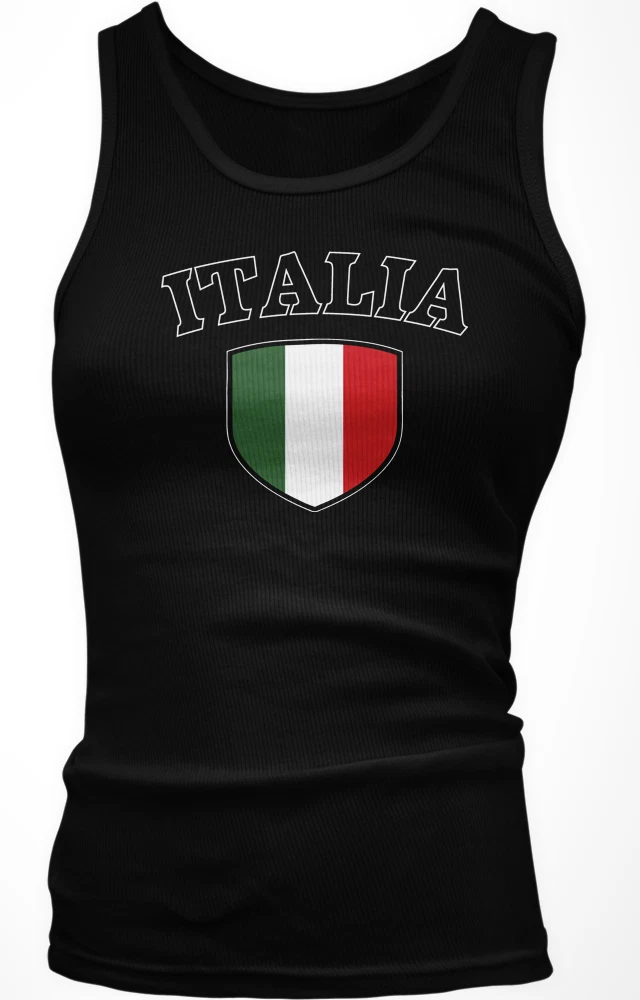Italia Italy Flag Crest Italian National Country Pride Boy Beater Tank Top
