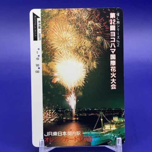 JR Eastern Japan Orange Card Fireworks Festival Made In Japan F/S #1 - Picture 1 of 4
