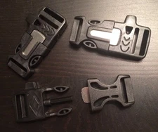 5pcs Side Release Buckle Whistle / Flint Fire Starter Paracord Bracelet USA SHIP