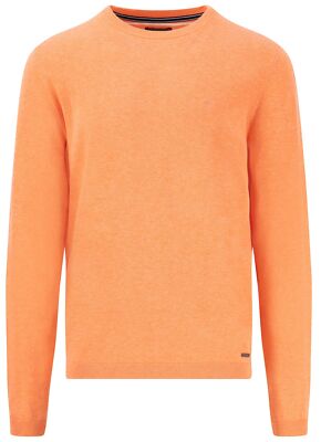 Fynch-Hatton Pullover Casual Fit Rundhals-Ausschnitt sunny orange
