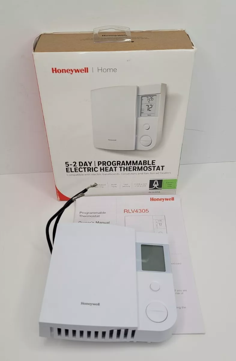 Honeywell Line Volt Programmable Thermostat 52 Day, 48 OFF