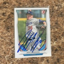 Jeff Brigham Signed 2014 Bowman Draft Auto Rc Los Angeles Dodgers