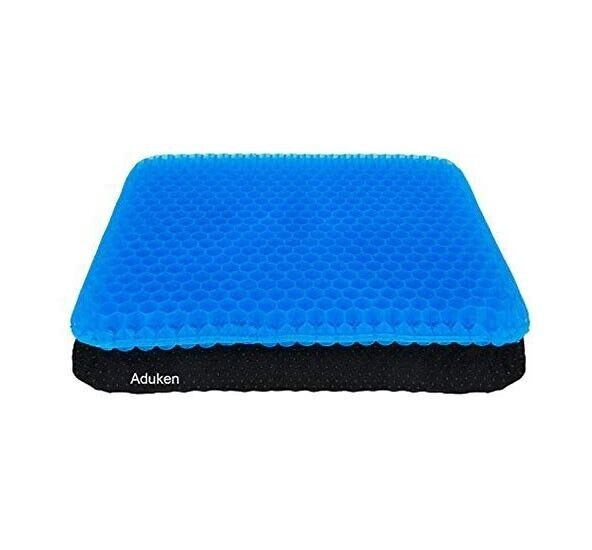 GEL SEAT CUSHION Double Thick Egg Crate Non-Slip Pain Relief Sciatica  ADUKEN NEW