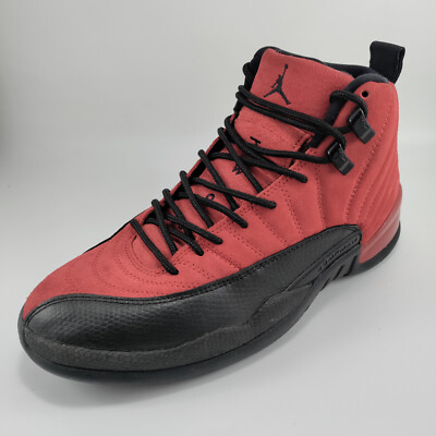 Jordan Mens 12 Retro Reverse Flu Game Sneaker Shoes Varsity Red Black SZ 