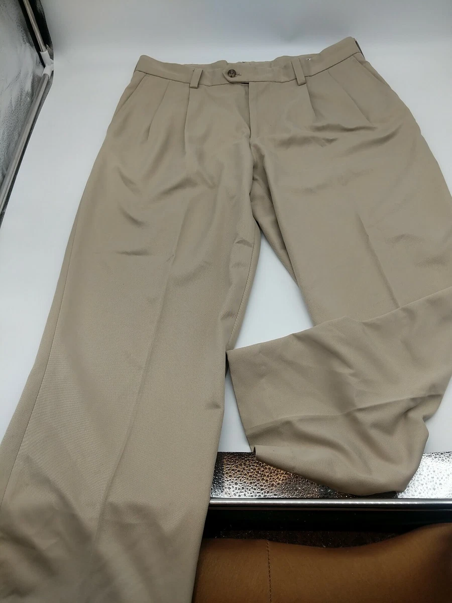 IZOD Perform X Pleated Tan Dress Pants 33 X 30 eBay