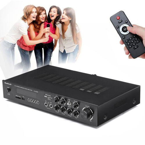 600W Digital Power Amplifier Bluetooth Stereo HiFi Audio Channel USB FM w/Remote - Bild 1 von 11