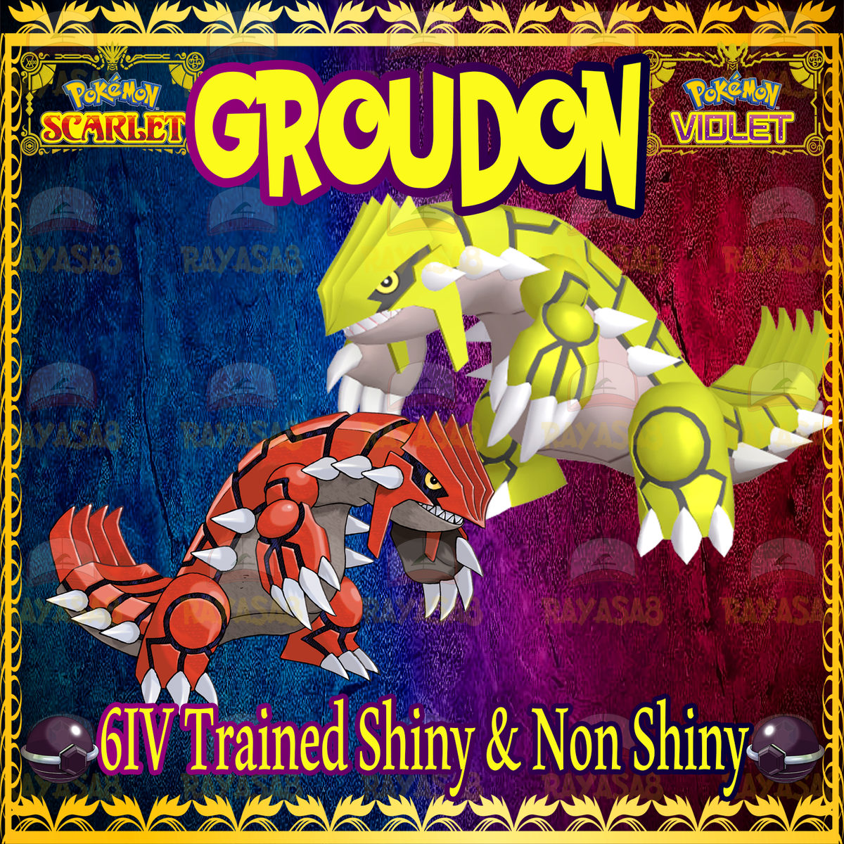 Pokemon Scarlet Violet Groudon 6IV 🌟Shiny🌟 Non Shiny Legend Home