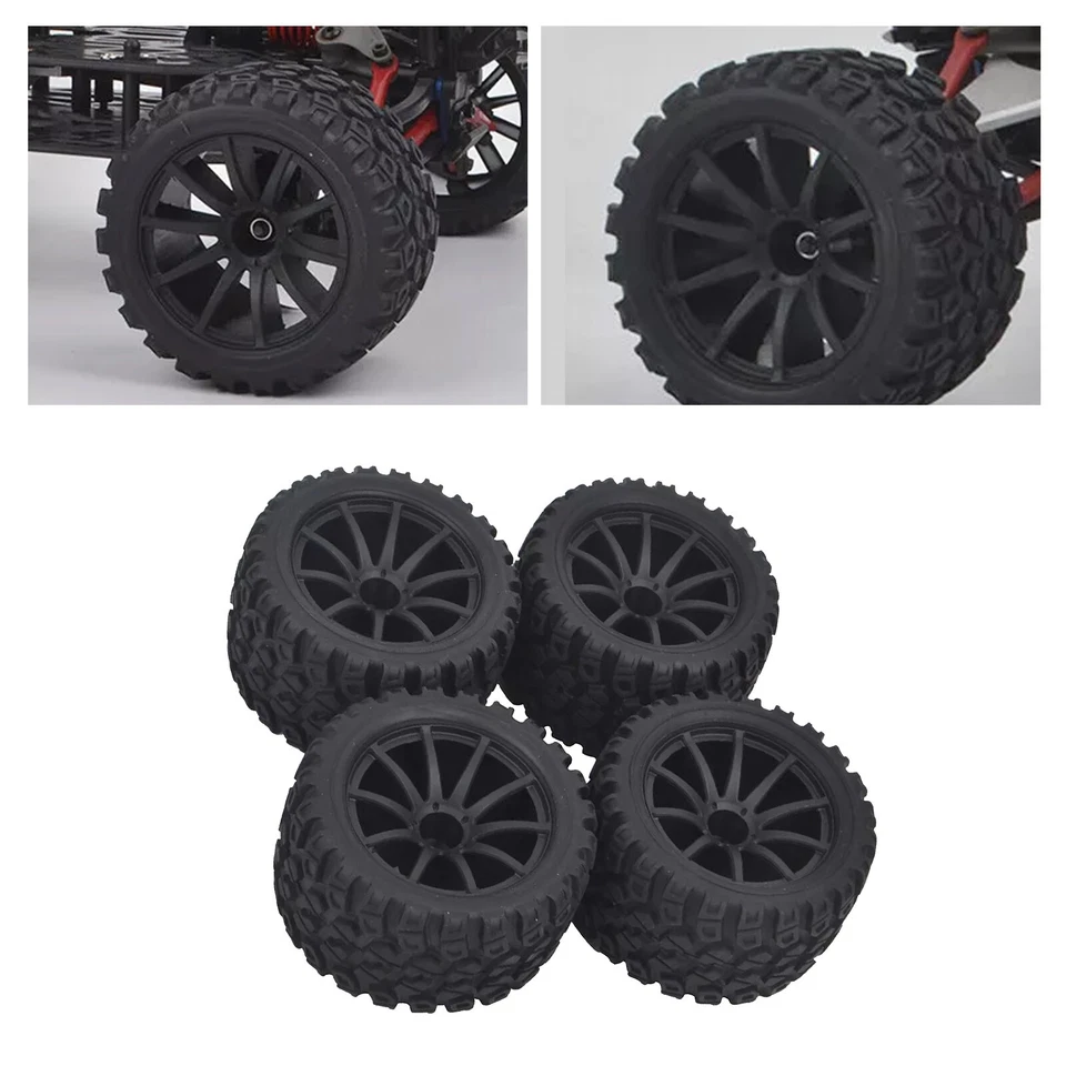 1/16 RC Tires Wheels 12mm Hex W/Foam Inserts for E-Revo VXL E Revo TruckV0 - Bild 2 von 4