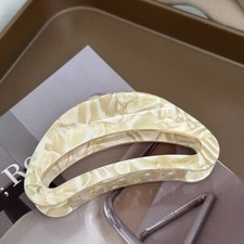 Womens Large Geometric Shark Clip Hair Claw Crab Clamp Hairpin Headwear Leopard/